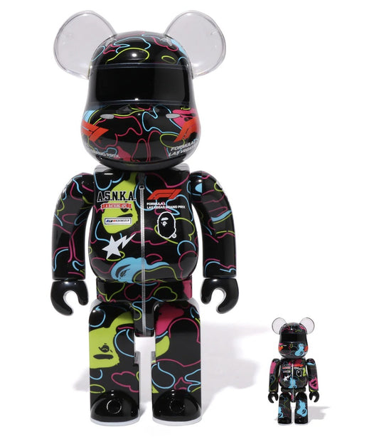 Bearbrick x BAPE Play: Formula 1 Las Vegas (400% + 100% Set)