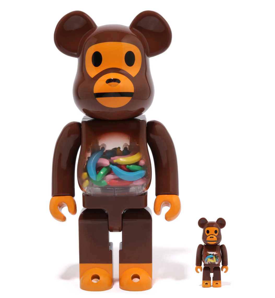 BAPE x BABY MILO x BANANA BELLY x 400/100% SET DESIGNER COLLECTIBLE TOY