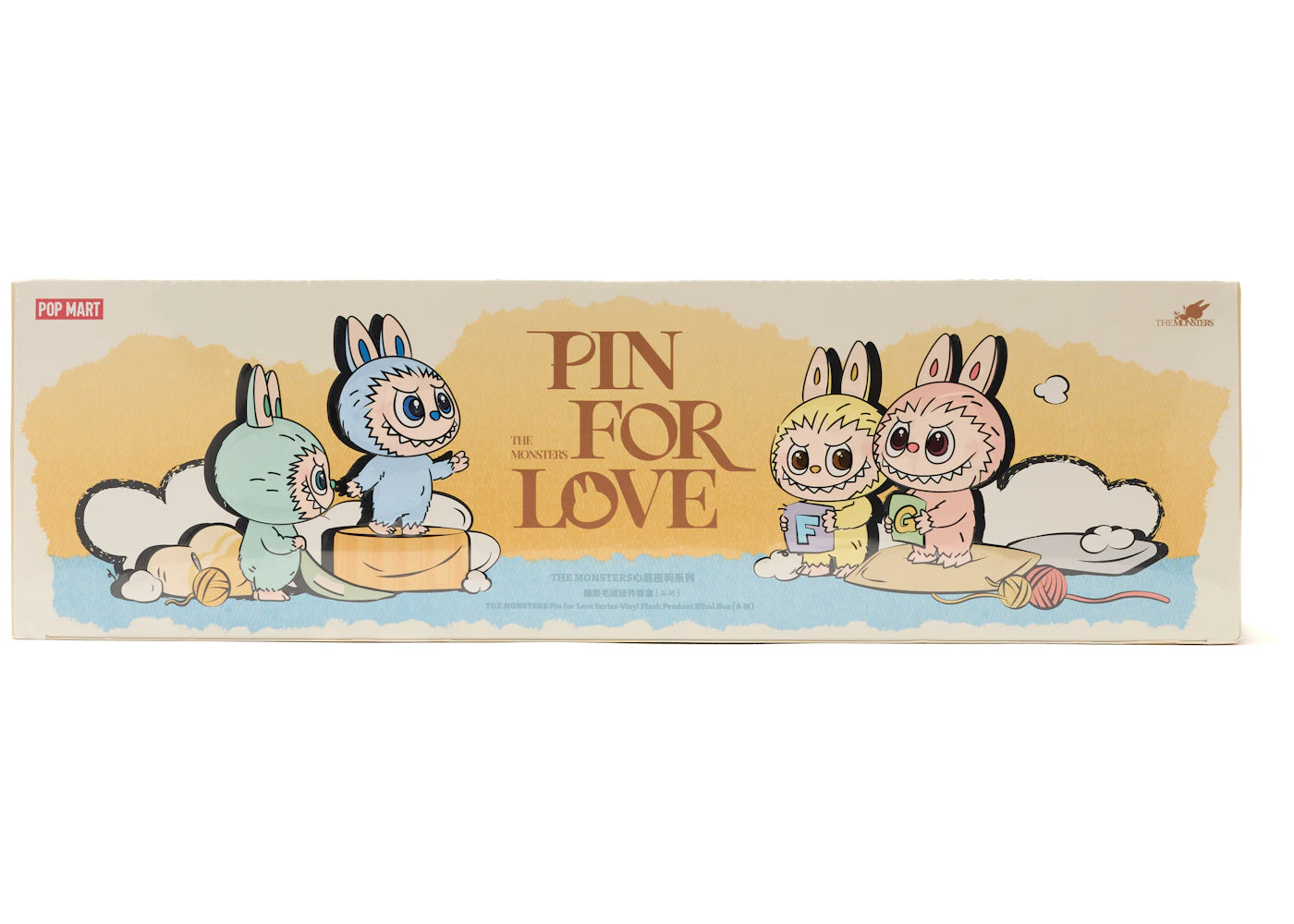 Pop Mart Labubu The Monsters Pin for Love Series Vinyl Plush Pendant (A-M) Sealed Case